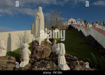 Our Lady of Fatima Chapel. Santa Maria Island. Archipelago of the Azores. Portugal. Atlantic. Europe Stock Photo