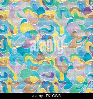 seamless pattern with vintage, pastel colors foliage ornament over paper texture. vector fashion background design. vogue textil Stock Vector