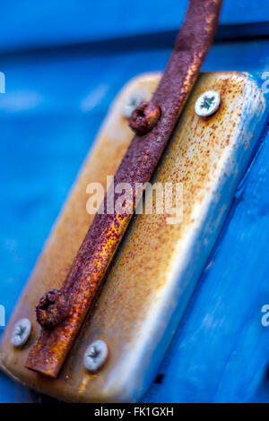 Rusty metal bracket Stock Photo