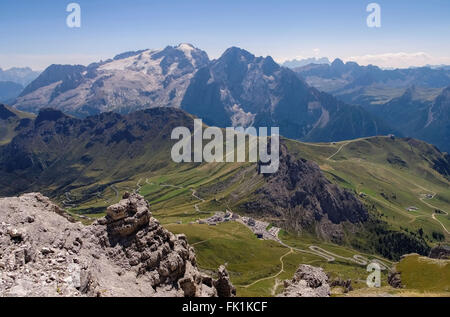 Marmolata in den italienischen Dolomiten - Marmolada mountain in italianDolomites Stock Photo