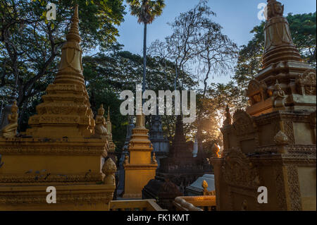 Relic of High Monk in Siem Reap Stock Photo