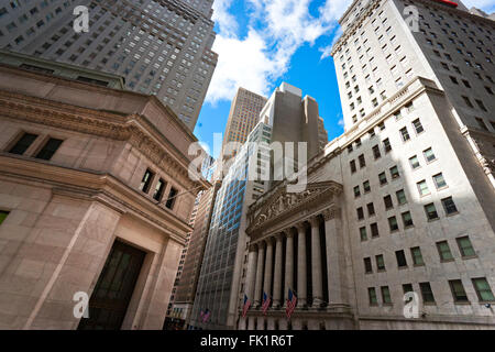 NEW YORK CITY - MARCH 30: The historic New York Stock Exchange is the largest stock exchange in the world March 30, 2010 in New  Stock Photo