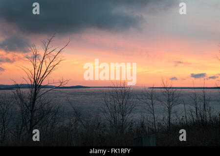 Sunrise from Ten Mile Lookout on Manitoulin Island. Stock Photo