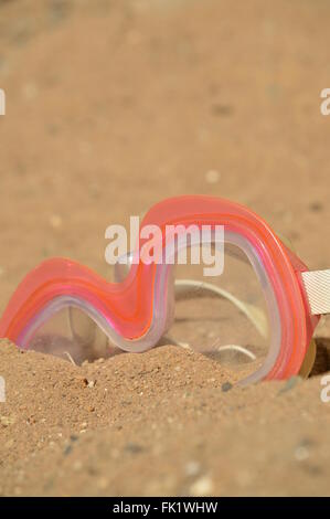 diving mask on desert Stock Photo