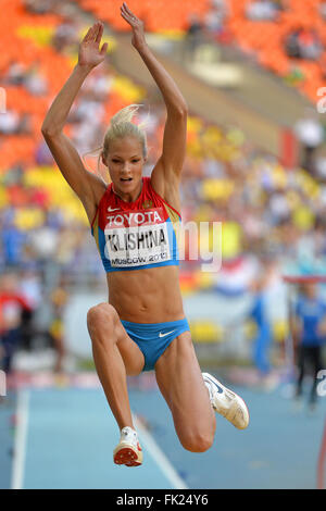 Darya Klishina of Russia competes in the Women's Long Jump Stock Photo