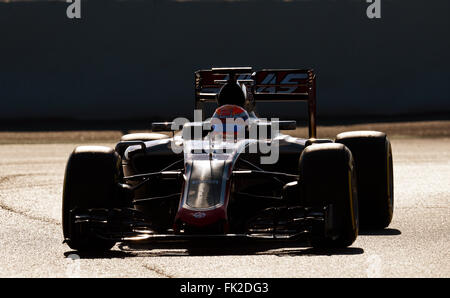 Romain Grosjean (FRA), Haas during Formula One testing days on the Circuit de Barcelona-Catalunya, Spain from February 22nd to 25th 2016 Stock Photo