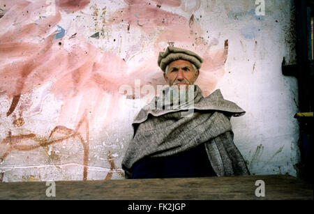 Portrait of an elderly man from Gilgit, Hunza Valley, Pakistan. Stock Photo