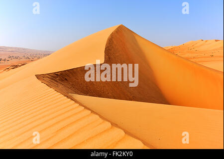 Dunes in Sharqiya Sands, desert of Oman Stock Photo