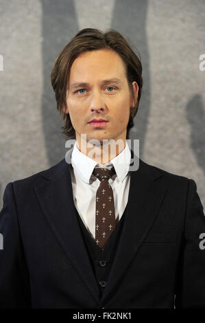 Photocall for ARD trilogy 'Mitten in Deutschland: NSU' at Cafe im Zeughaus  Featuring: Tom Schilling Where: Berlin, Germany When: 04 Feb 2016 Stock Photo