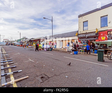 East entrance to the famous street market called The Barras, Glasgow,  Scotland, UK Stock Photo - Alamy