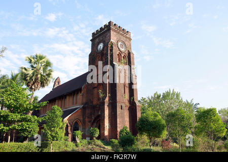St Matthew's 19th Century Anglican Church in Mawlamyine, Myanmar attended by George Orwell, written about in 'Shooring an Elephant' Stock Photo