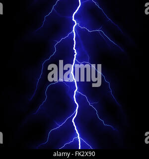 white lightning by night Stock Photo