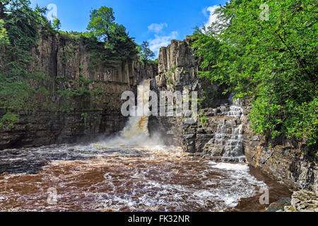High Force falls, River Tees, Teesdale, Durham, England, United Kingdom Stock Photo