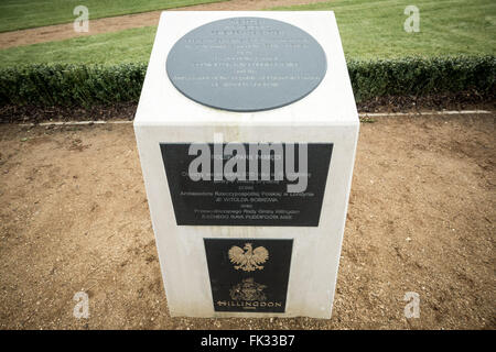 London, UK. 6th March, 2016. British Poles Remembrance March and Service for ‘Cursed Soldiers’ at The Polish War Memorial in South Ruislip Credit:  Guy Corbishley/Alamy Live News Stock Photo