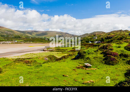 Derrynane, County Kerry, Ireland - August 20, 2010: Wonderful bay and beach located on the Iveragh peninsula, just off the N70 n Stock Photo