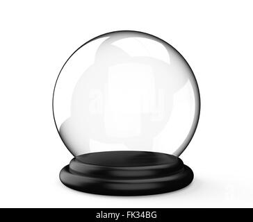 Magic crystal ball isolated on a white background Stock Photo