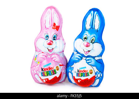 Easter Bunnies Kinder Surprise Chocolate Stock Photo
