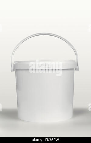 white plastic container isolated on white Stock Photo