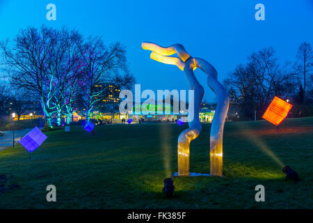 Park Leuchten, Park Illumination, in the Gruga Park, a public park in ...