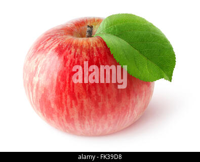 One red apple isolated on white with clipping path Stock Photo