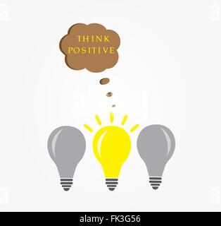 vector illustration of creative and difference idea with positive thinking bubble Stock Vector