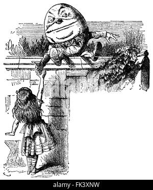 Alice Meets Humpty-Dumpty [Alice Through the Looking-Glass] Stock Photo