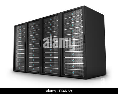Four Server high-end, view front (done in 3d) Stock Photo