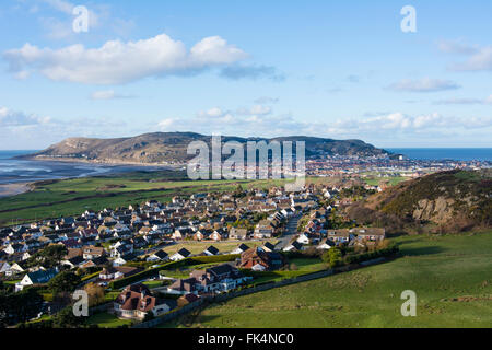 Conwy, Llandudno and the Great Orme in North Wales. Stock Photo