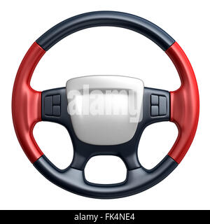Steering wheel car (done in 3d, isolated) Stock Photo