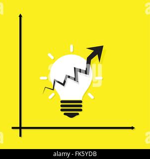 Creative light bulb Idea concept background, design for poster flyer cover brochure ,business idea ,abstract background. Stock Vector