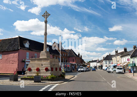 War memorial in the Market town of Holt in Norfolk England Stock Photo