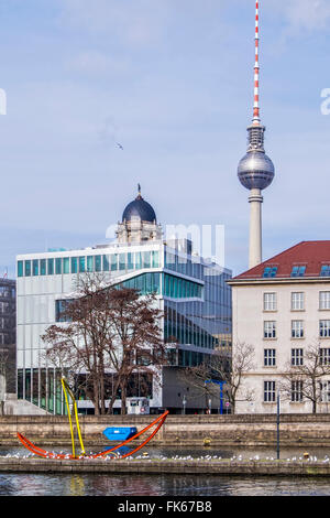 Dutch Embassy exterior, Klosterstraße 50,Mitte, Berlin, Germany. Modern building designed by Architect Rem Koolhaas Stock Photo