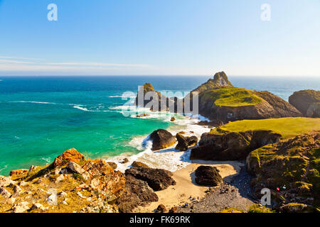 Kynance Cove, Lizard, Cornwall, England, United Kingdom, Europe Stock Photo