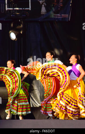 Mexican folk dance, dancers from Mexico. Stock Photo