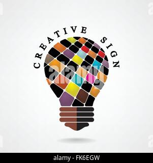 Creative light bulb Idea concept background ,design for poster flyer cover brochure ,business idea ,abstract background. Stock Vector