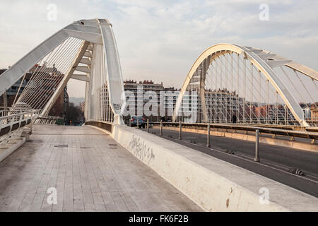 Puente Bac de Roda bridge built by Santiago Calatrava aerial view ...