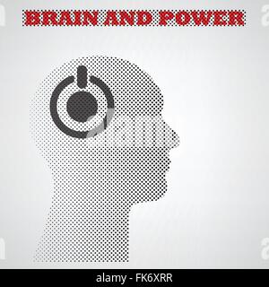 Creative silhouette halftone head background design for poster flyer cover brochure ,business idea.vector illustration contains Stock Vector