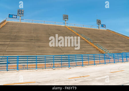 Detail of the place where the Samba Schools parade every year in Rio de Janeiro, Brazil Stock Photo