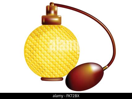perfume bottle isolated on a white background Stock Vector
