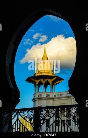 Dome and Chhatri of the Old Kuala Lumpur Railway Station Stock Photo