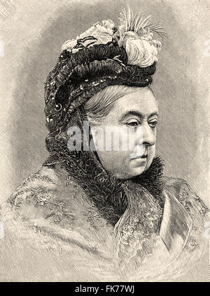 Queen Victoria or Alexandrina Victoria, 1819 - 1901, Queen of the United Kingdom of Great Britain and Ireland, Empress of India Stock Photo