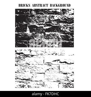 bricks texture background, grunge texture. Vector illustration Stock Vector