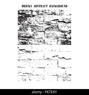 bricks texture background, grunge texture. Vector illustration Stock Vector