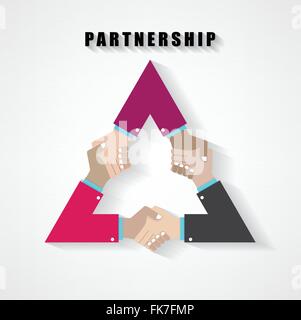 support and help concept,teamwork hands concept,handshake concept .vector illustration Stock Vector