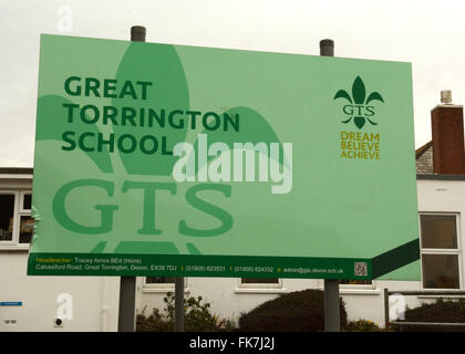 Great Torrington School North Devon Stock Photo