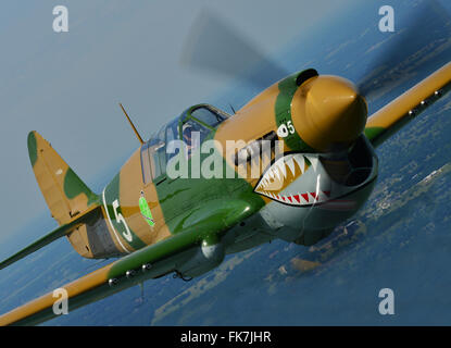 Curtiss WWII P-40 Warhawk fighter airplane Stock Photo - Alamy