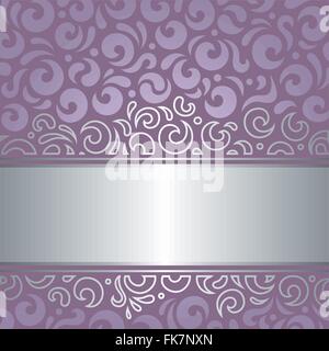 Decorative wedding violet vector holiday background design Stock Vector