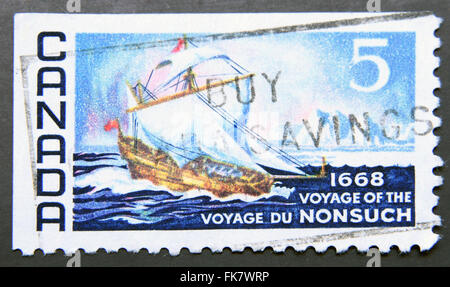 CANADA - CIRCA 1968: stamp printed in Canada shows The Nonsuch, circa 1968 Stock Photo