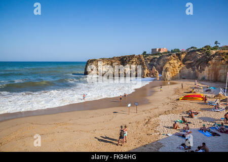 Portugal, Algarve, Lagos, view of Praia da Batata, Batata Beach Stock Photo