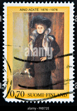 FINLAND - CIRCA 1979: A stamp printed in Finland shows Aino Ackte, circa 1979 Stock Photo